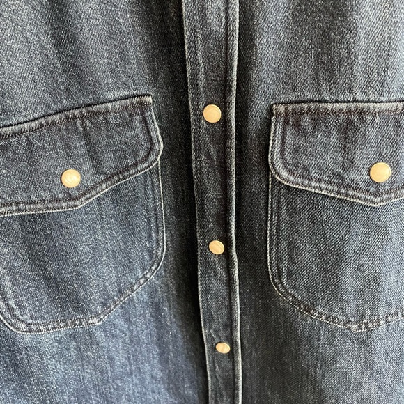 Men’s Shades of Grey Micah Cohen TWO-POCKET SHIRT - 10 OZ. DARK DENIM - Large - Picture 3 of 4